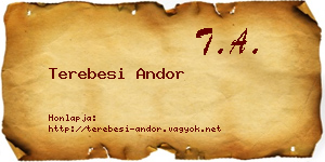 Terebesi Andor névjegykártya